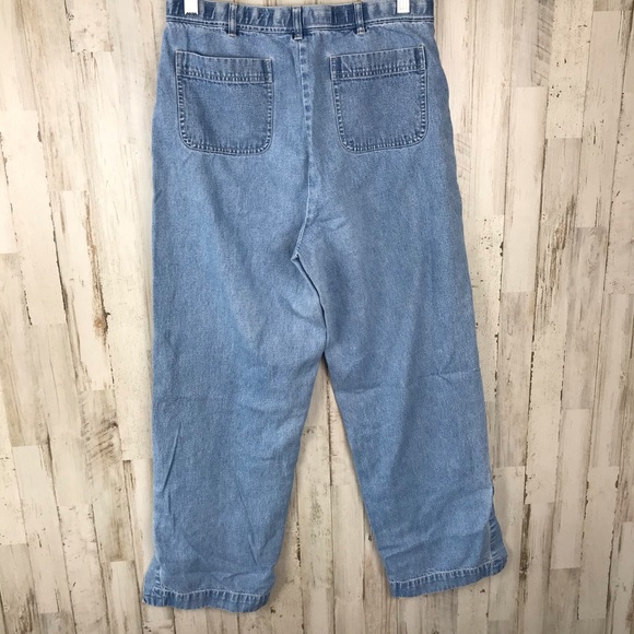 J. Jill High Rise  Embroidered Leg Denim Jeans  10 - Picture 3 of 8